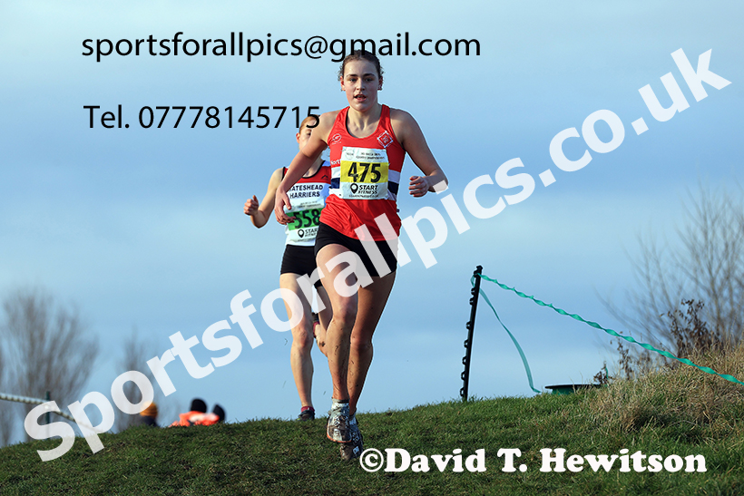 Womens under-17s and under-20s 2024 NECAA Cross Country Champs., Temple Park, South Shields. Photo: David T. Hewitson/Sports for All Pics